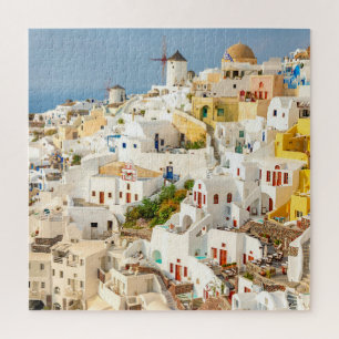 Quebra-cabeça Grécia histórica Colorful Oia Village Santorini