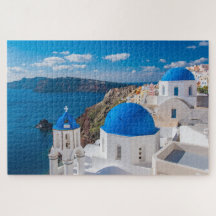 Grécia Santorini Igreja Cênica Jigsera Quebra-cabe