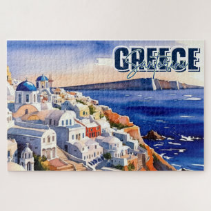 Quebra-cabeça Grécia Santorini KeepsasasakQuebra-cabeça
