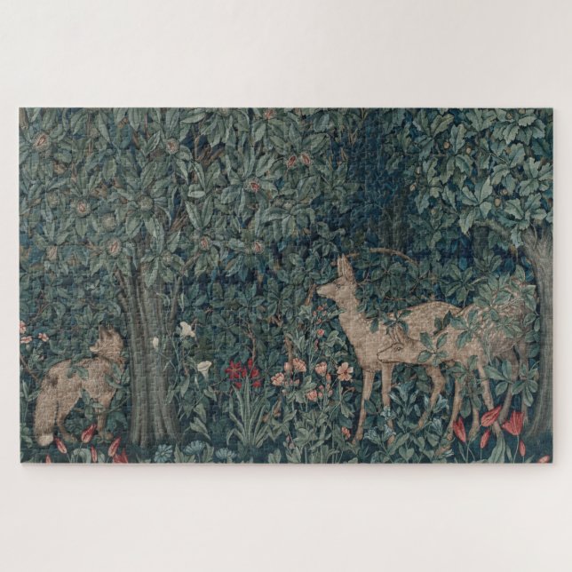Quebra-cabeça Greenery, Victorian Era Tapestry by Henry Dearle (Horizontal)