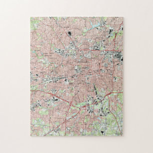 Quebra-cabeça Greensboro North Carolina Mapa (1997)