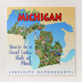 Quebra-cabeça Greetings from Michigan Puzzle