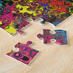 Quebra-cabeça Grelhas coloridas de abstrato / meia gota /