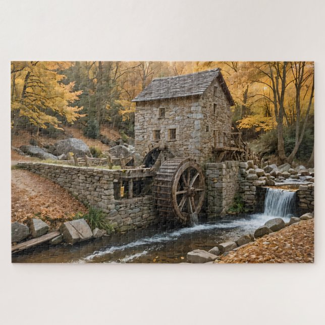 Quebra-cabeça Grist Mill in Autumn (Horizontal)