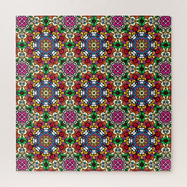 Quebra-cabeça Groovy Funky Flower Power Puzzle Impossível (Vertical)