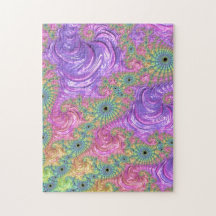 Groovy Trippy Boho Jewel Tone Rainbow Fractal