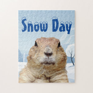 Quebra-cabeça Groundhog Snow Day