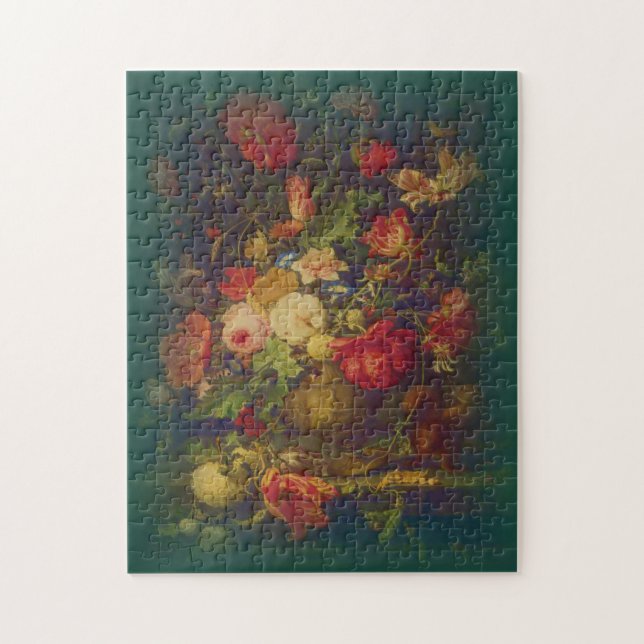 Quebra-cabeça Grunge Vase De Flores (Vertical)