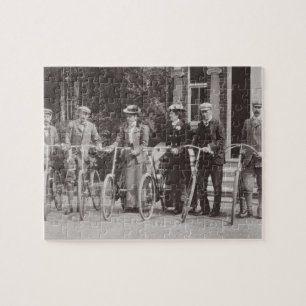 Quebra-cabeça Grupo de bicyclists de Edwardian, 1900s adiantados