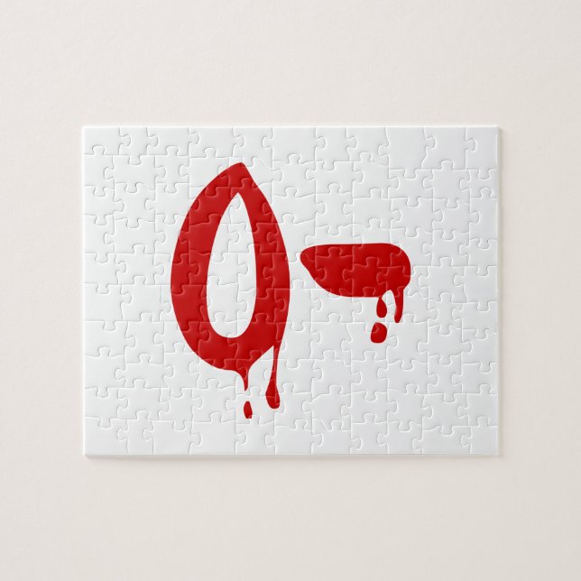 Quebra-cabeça Grupo Sanguíneo O - Hospital #Horror Negativo (Horizontal)