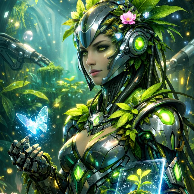 Quebra-cabeça Guardiã da Cibroflora  (Where technology blooms and nature thrives.)