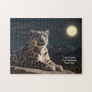 Quebra-cabeça Guardião Celestial - Leopardo da Neve