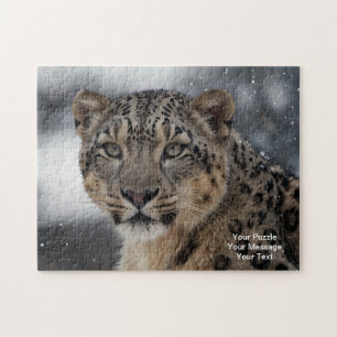 Quebra-cabeça Guardião Celestial - Leopardo da Neve