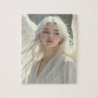 Quebra-cabeça Guardião Luminoso - Anjo da Aurora Prateada