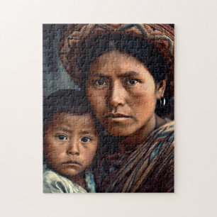 Quebra-cabeça guatemalteca-mãe e criança