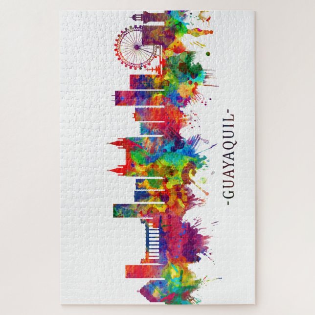 Quebra-cabeça Guayaquil Equador Skyline (Vertical)