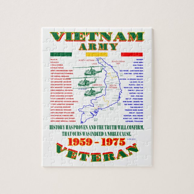 QUEBRA-CABEÇA GUERRA DO VIETNAME. VETERANO AMERICANO DO EXÉRCITO (Vertical)