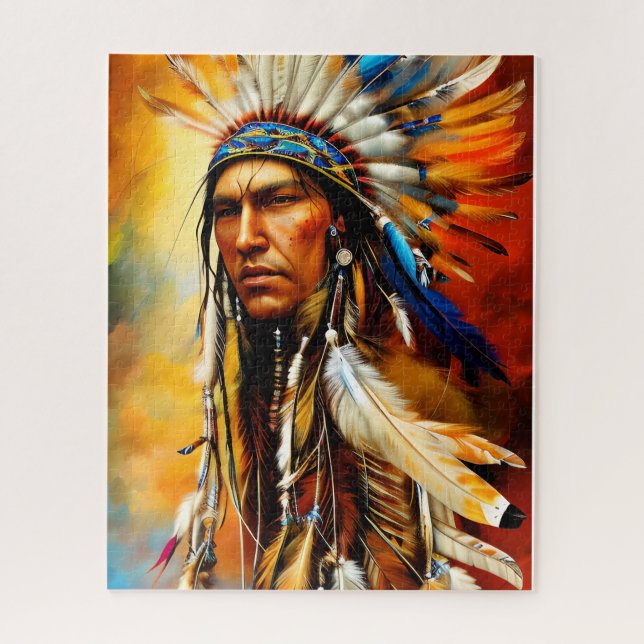 Quebra-cabeça Guerreiro excelente Indiano (Vertical)