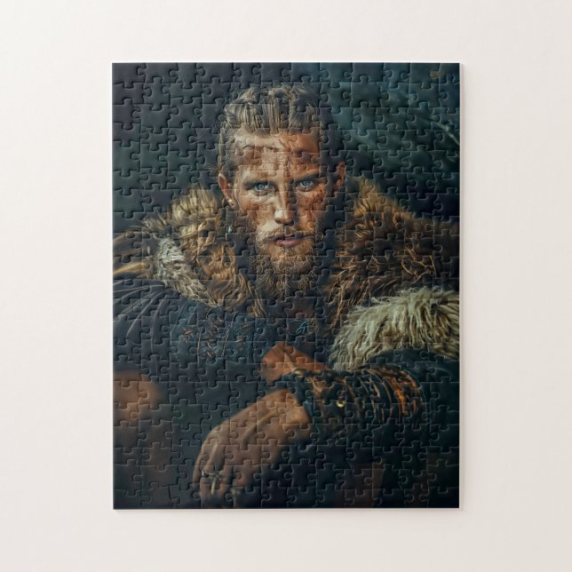 Quebra-cabeça Guerreiro Viking com Traje Autêntico (Vertical)