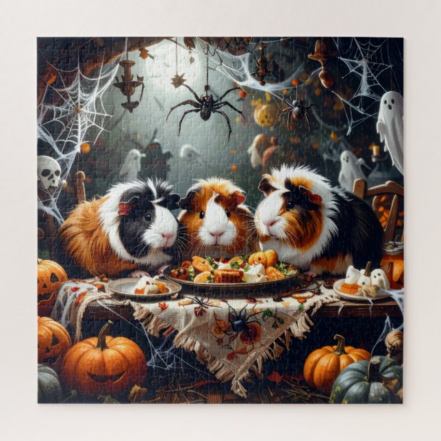 Quebra-cabeça Guiné Pig Halloween (Vertical)