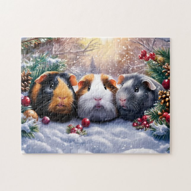 Quebra-cabeça Guiné Pigs Winter Wonderland (Horizontal)