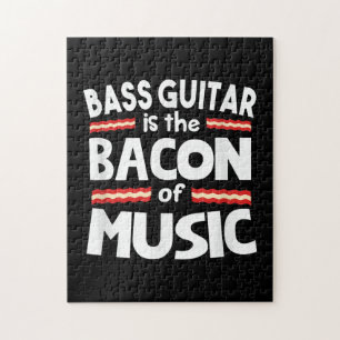 Quebra-cabeça Guitar Lover Bass Guitar É Bacon De Música Engra