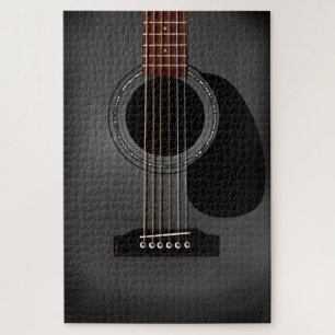 Quebra-cabeça Guitarra Acústica Negra