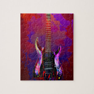 Quebra-cabeça Guitarra colorida