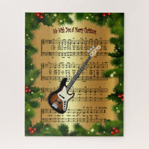 Quebra-cabeça Guitarra Elétrica~ "Nós Desejamos Um Feliz Natal" 