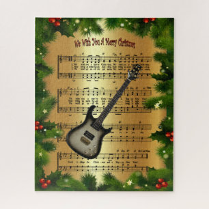 Quebra-cabeça Guitarra Elétrica~ "Nós Desejamos Um Feliz Natal"