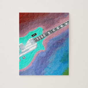 Quebra-cabeça Guitarra verde
