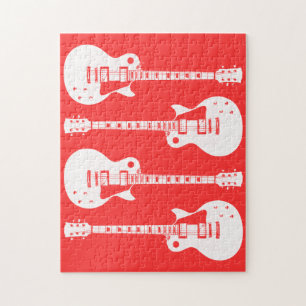Quebra-cabeça Guitarras Elétricas em Branco
