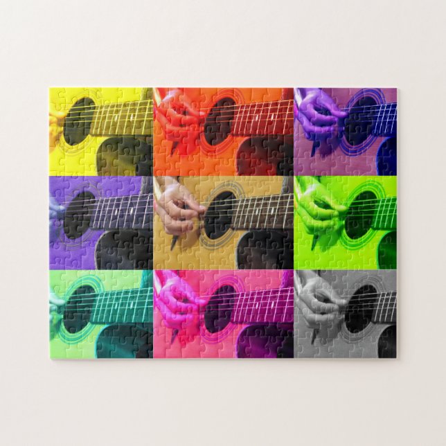 Quebra-cabeça Guitarrista de Fingerpicking - 11x14 - 252 PCes (Horizontal)