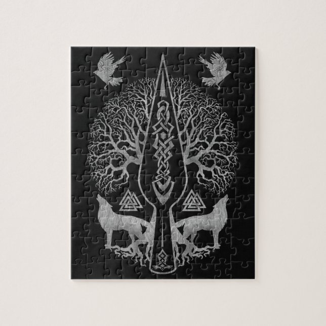 Quebra-cabeça Gungnir - lança de Odin e árvore da vida - (Vertical)