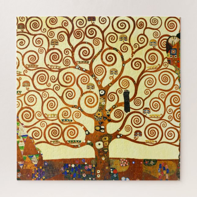 Quebra-cabeça Gustav Klimt A Árvore da Vida das Belas Artes (Vertical)
