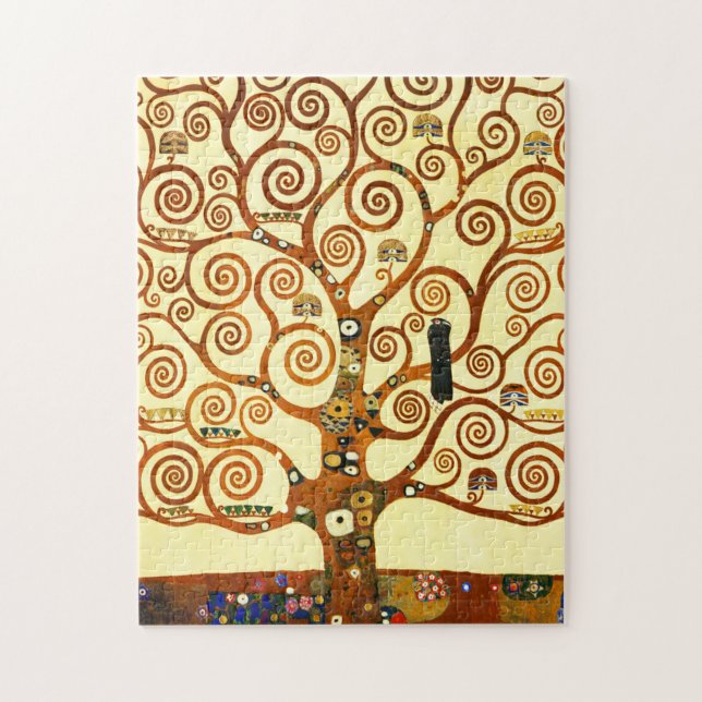 Quebra-cabeça Gustav Klimt A Árvore da Vida das Belas Artes (Vertical)