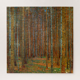 Quebra-cabeça Gustav Klimt - Floresta dos Pinheiros de Tannenwal