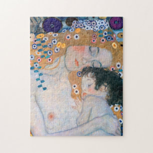 Quebra-cabeça Gustav Klimt - Mãe e Filho