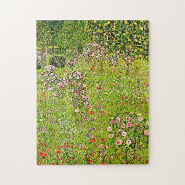 Quebra-cabeça Gustav Klimt Orchard com Rosas (Vertical)