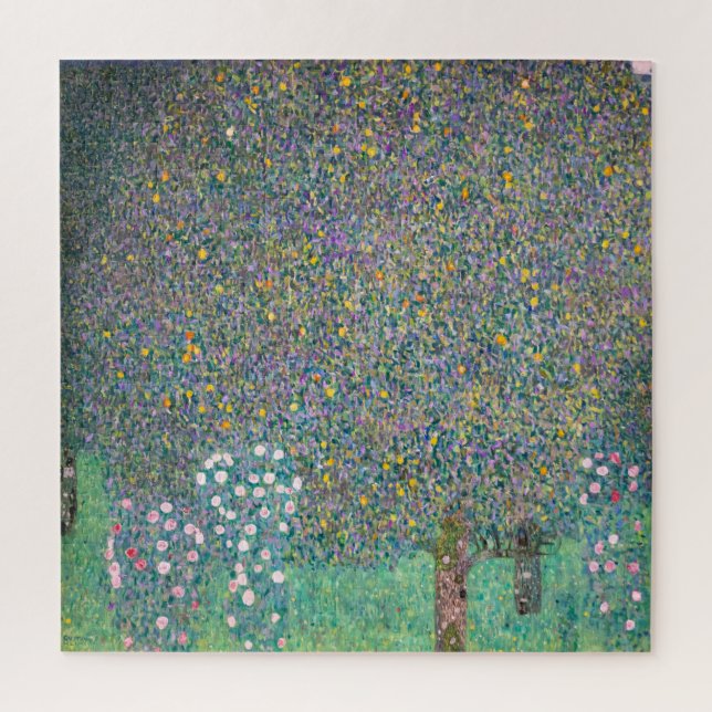 Quebra-cabeça Gustav Klimt - Rosebushes debaixo das Árvores (Vertical)