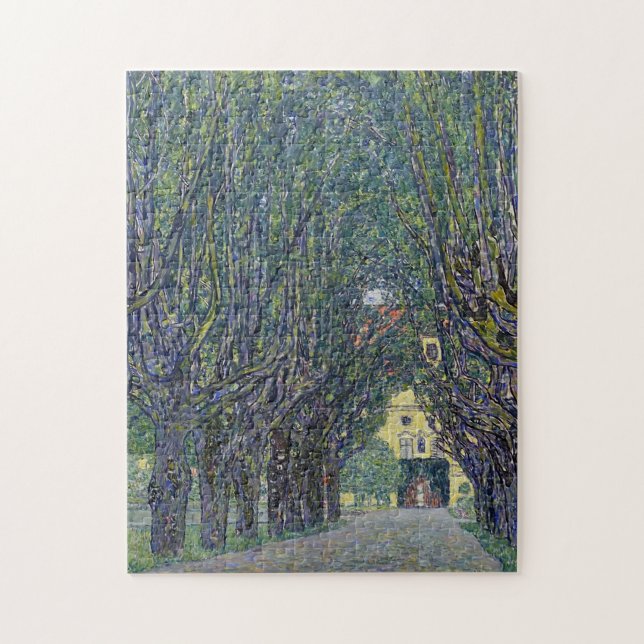 Quebra-cabeça Gustav Klimt's Allee at Schloss Kammer painting. (Vertical)