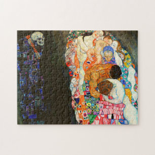 Quebra-cabeça Gustav Klimt's Death and Life painting.