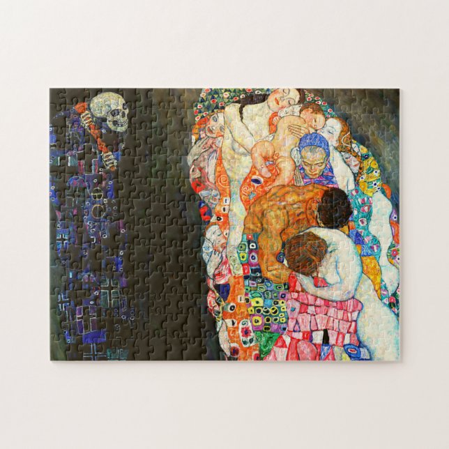 Quebra-cabeça Gustav Klimt's Death and Life painting. (Horizontal)