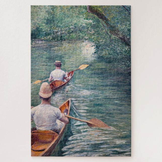 Quebra-cabeça Gustave Caillebotte - Canoas no Yerres (Vertical)