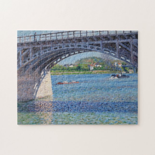 Quebra-cabeça Gustave Caillebotte - Ponte em Argenteuil & Sena (Horizontal)
