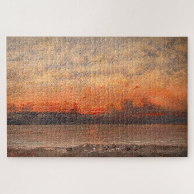 Quebra-cabeça Gustave Courbet - Pôr do sol (Horizontal)
