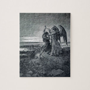 Quebra-cabeça Gustave Dore: Luta de Jacob com o anjo