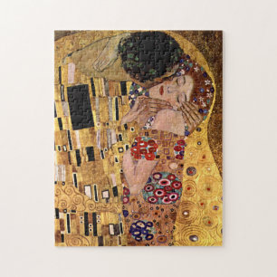Quebra-cabeça Gustavo Klimt: O beijo (detalhe)