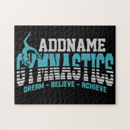 Quebra-cabeça Gymnast ADD NAME Gymnastics Team Backbend Kickover