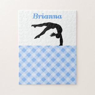 Quebra-cabeça Gymnastics Girl Blisful em Blue Personalised